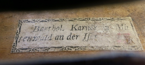 Bartholomäus Karner, Mittenwald, ca.1770