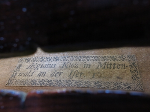 Aegidius Kloz, Mittenwald 1795